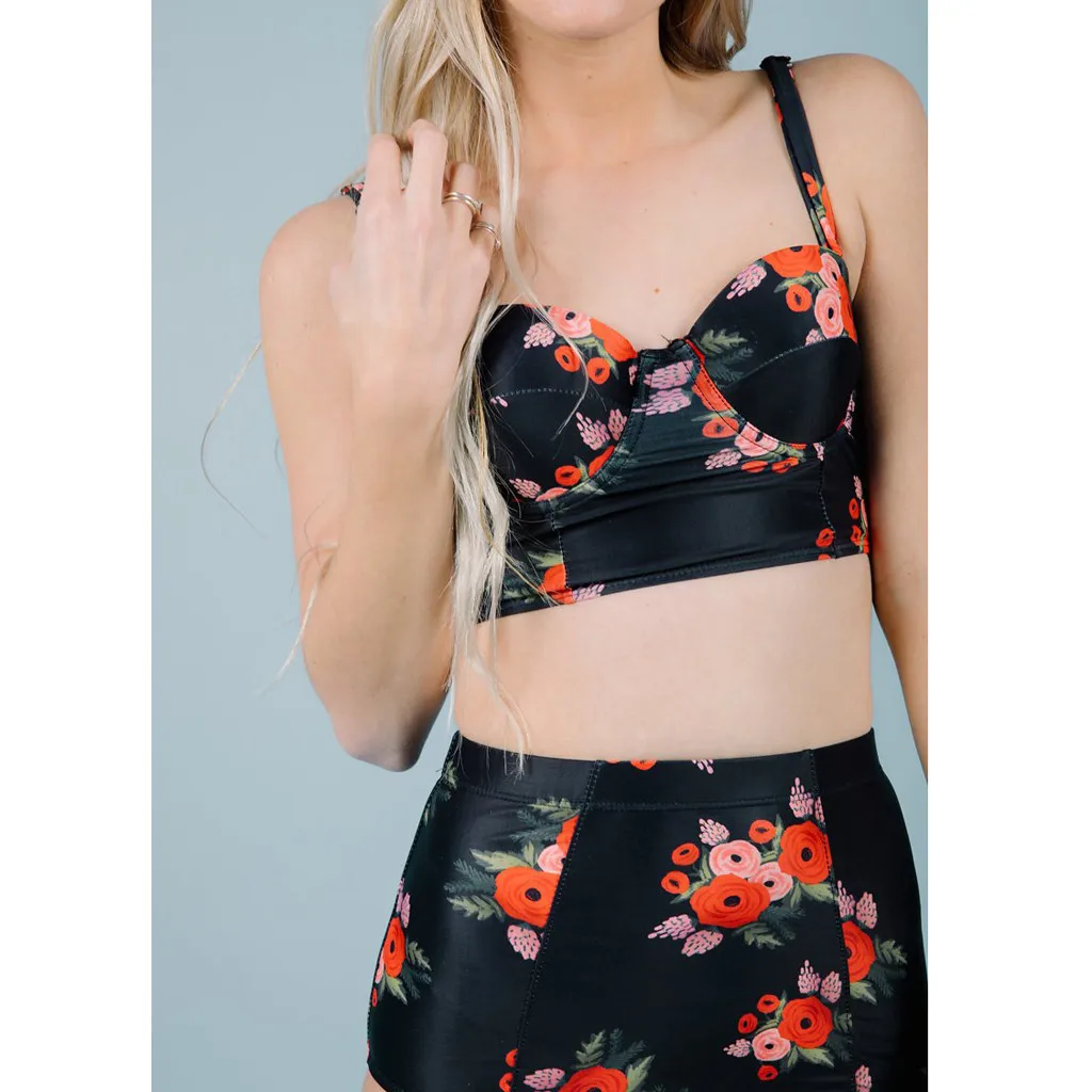 Женский купальный костюм для девочек Танкини с высокой талией и пуш апом