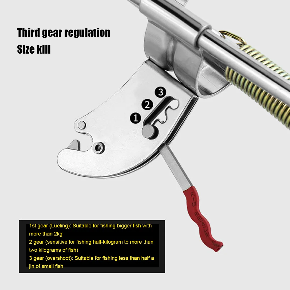 

2019 Hot Sale Stainless Steel Fishing Rod Holder Rack Automatically Pulls Back Portable Double Spring 19ing