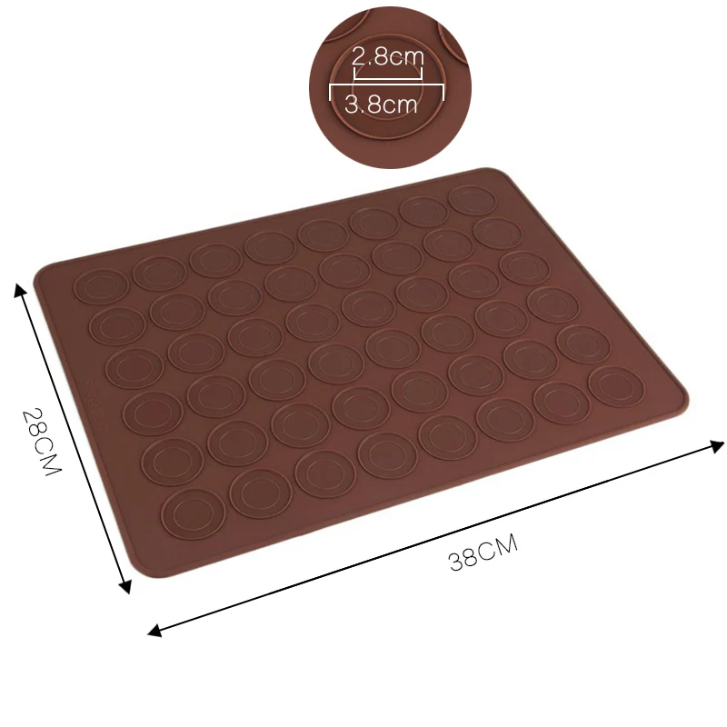 Silicone Macaron Pastry Oven Baking Mould 48-Cavity DIY Mold Heart Bear Penguin Mat Useful Tools | Дом и сад