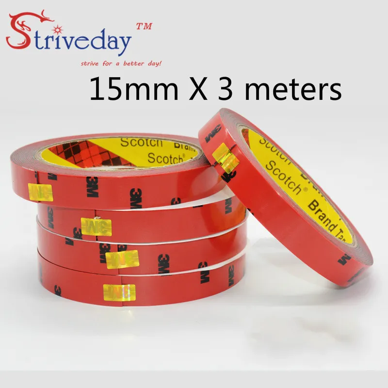 Прочная двухсторонняя Резиновая лента 3M5108 3 метра без следов Двухсторонняя