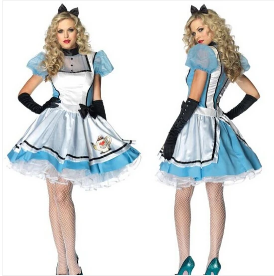 

Alice In Wonderland costume for women adult alice cosplay costume blue fancy dress fantasy halloween costumes for women