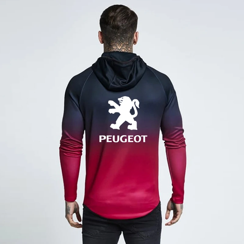 Весенне осенняя куртка на молнии толстовки с капюшоном принтом автомобиля peugeot
