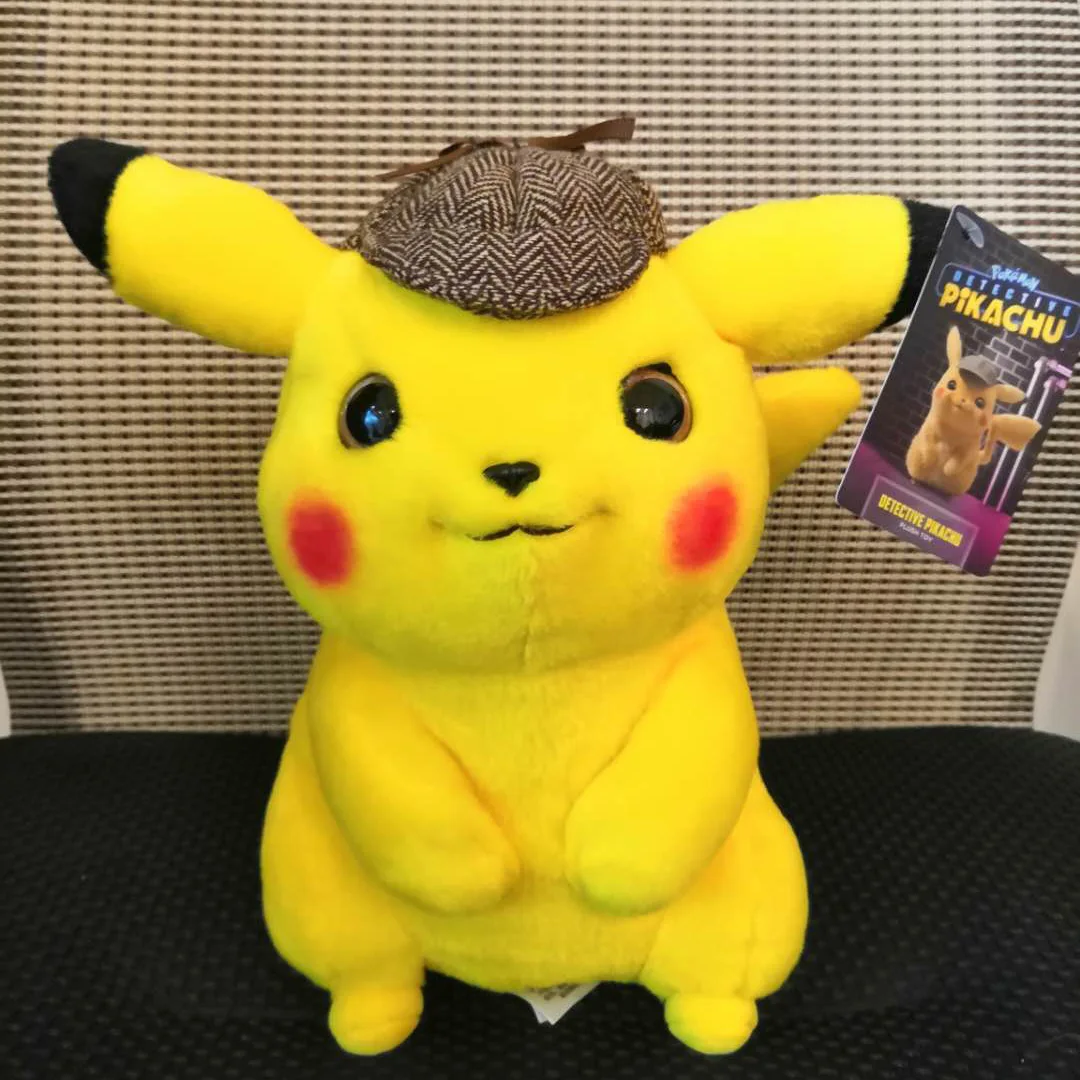 Takara Tomy Покемон Пикачу плюшевая игрушка мягкая игрушка детектива Пикачу аниме плюшевые игрушки для детей