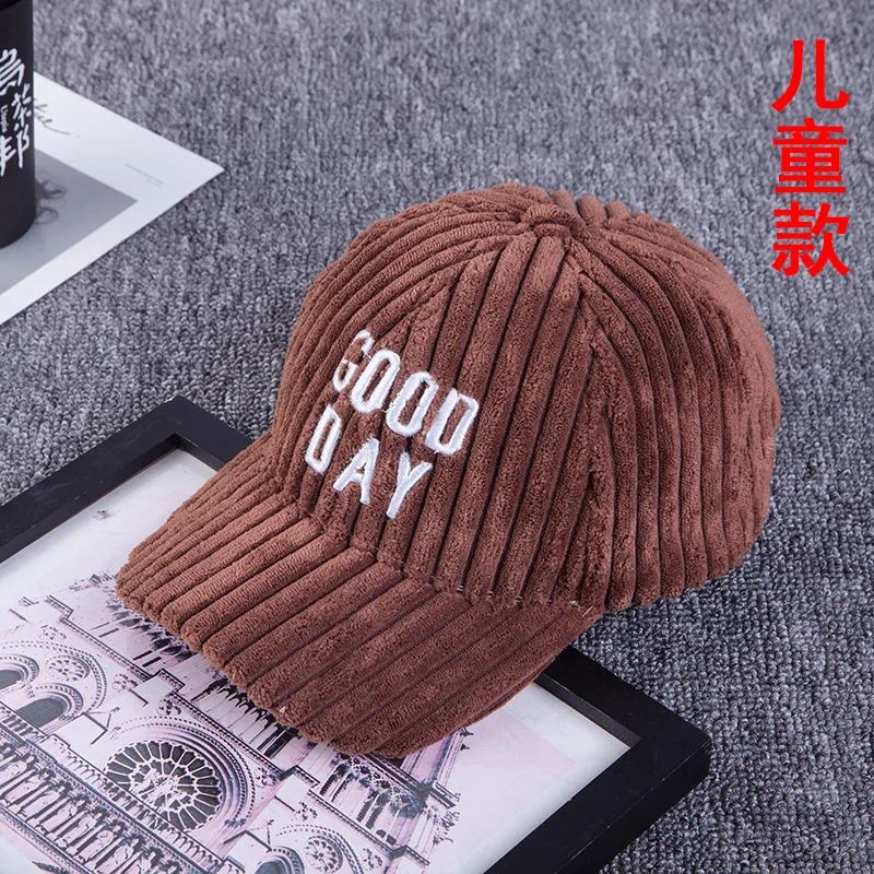 Корейская детская бейсбольная кепка Детская Вельветовая Осенняя Кепка в стиле