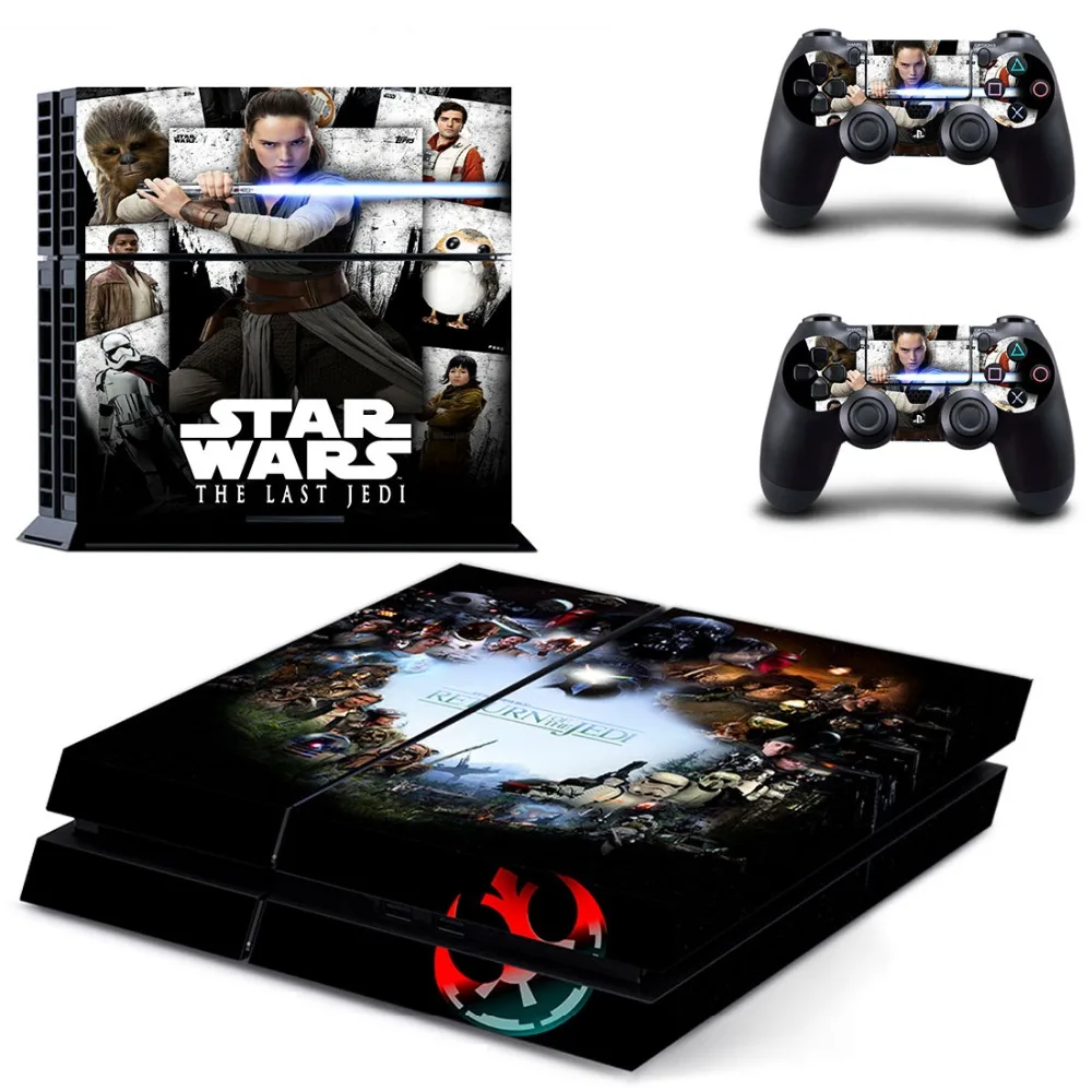 Звездные войны последний джедай наклейка для PS4 виниловая наклейка, стикер для консоли sony Playstation 4 и 2 контроллера наклейка для PS4 стикер