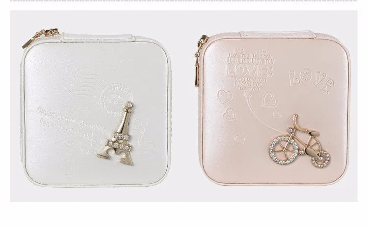Jewelry Packaging Box Casket Box For Exquisite Makeup Case Cosmetics Beauty Organizer Container Boxes Graduation Birthday Gift