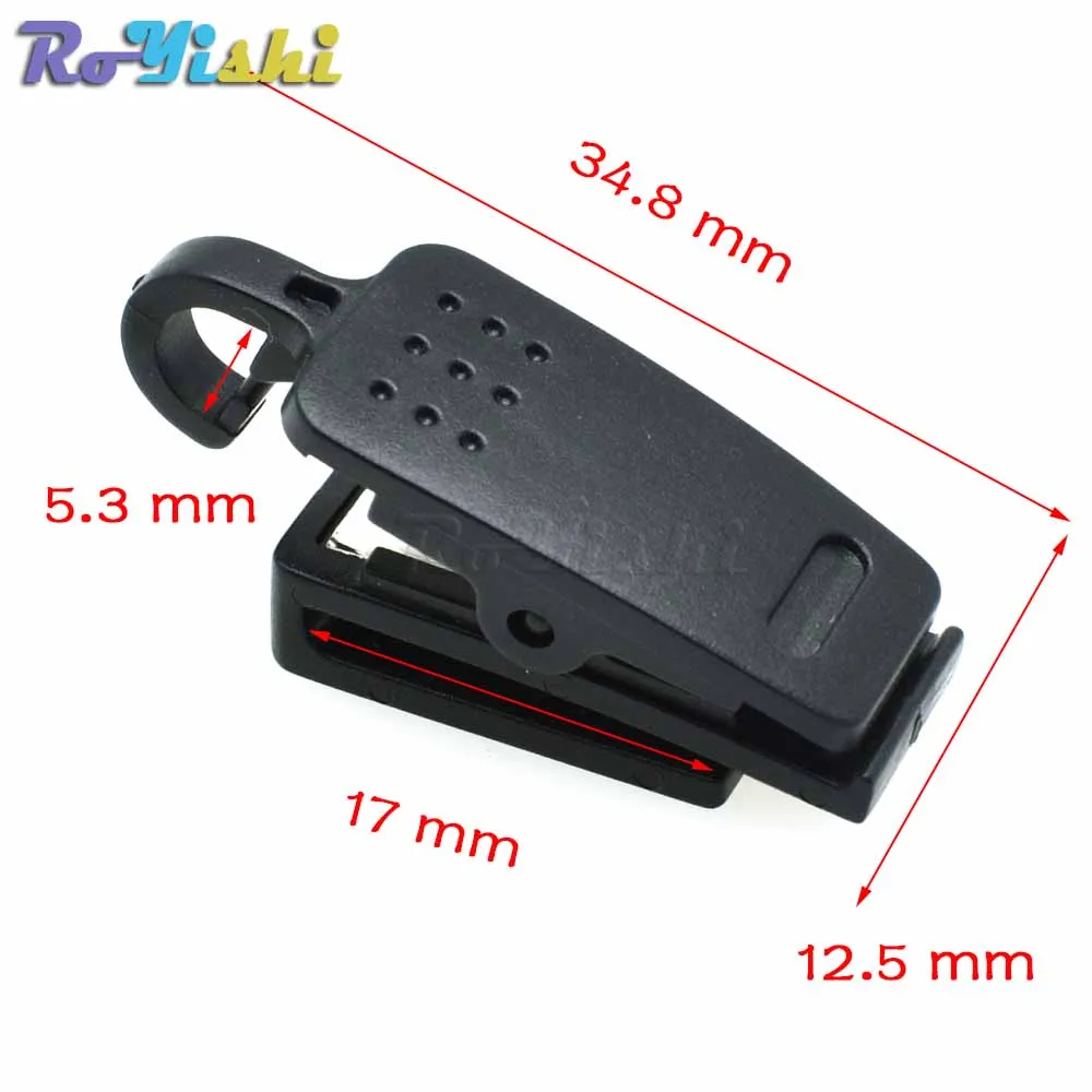 100pcs/pack Plastic ID Card Name Tag Holder Badge Clip Black For Cord Strap | Дом и сад