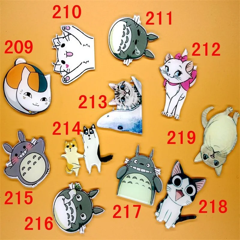 Акриловые броши 1 шт. с героями мультфильмов аниме Totoro японский Харадзюку Meow