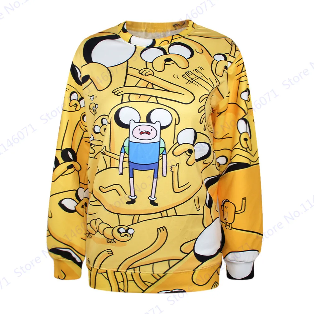 Забавный свитер джемпер Финн и Джейк пуловер для женщин каваи время приключений