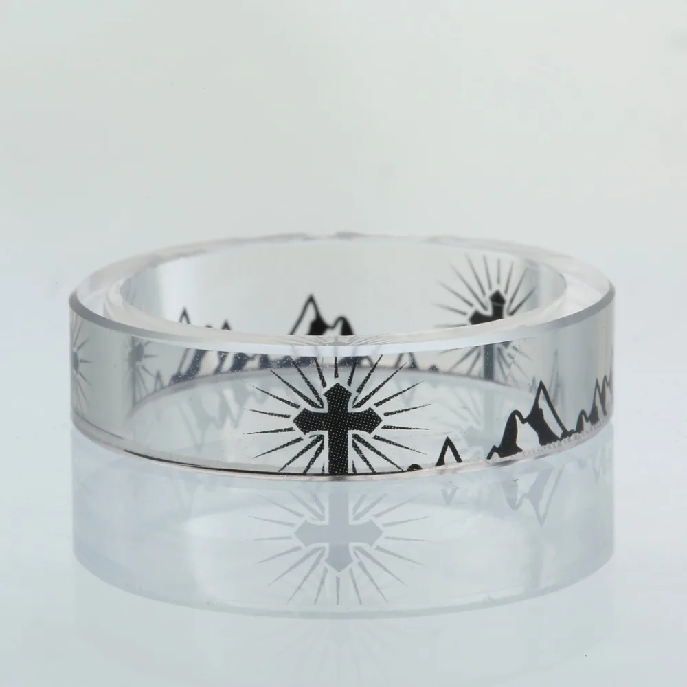 New Resin Rings Tansparent Cross Wedding for Women Mens Charming Engagement Jewelry Bague Bijoux Femme | Украшения и аксессуары