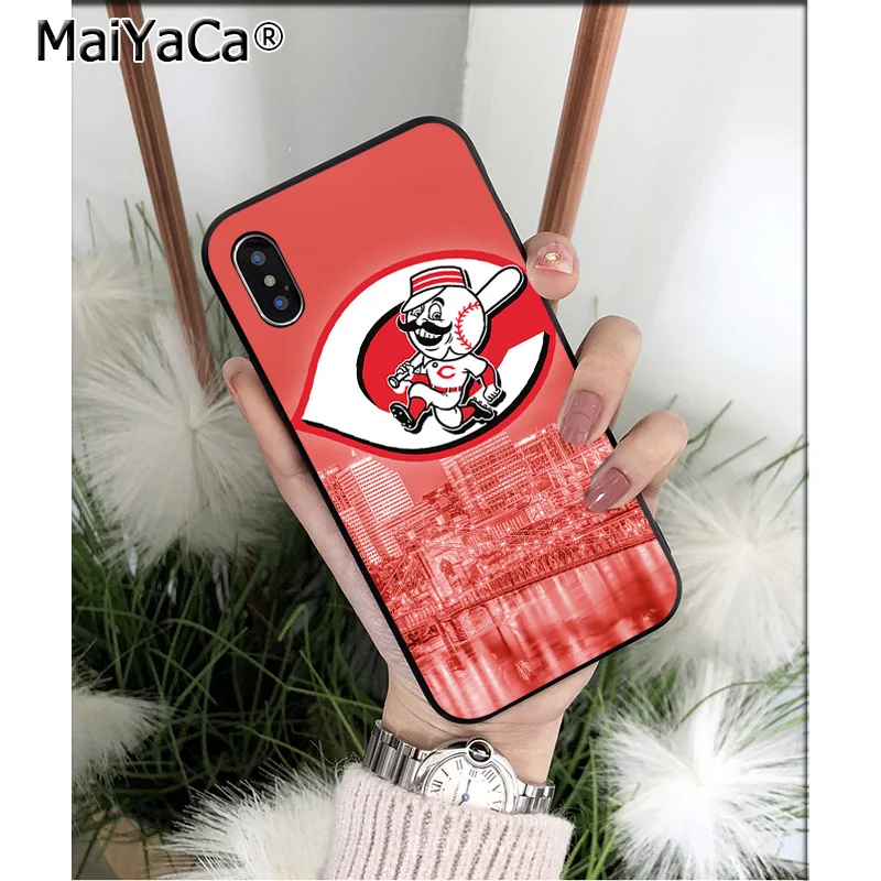 Мягкий силиконовый чехол MaiYaCa Cincinnati для iPhone 5 5Sx 6 7 7plus 8 8Plus X XS MAX XR | Мобильные