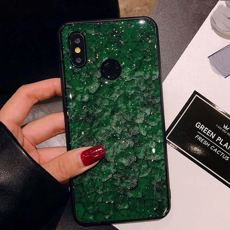 Gold Foil Bling mobile Phone Case for Xiaomi redmi Note 5 Pro 6A Plus S2 Y2 note5 note6 cover Xiomi Redmi 6 a2 lite |