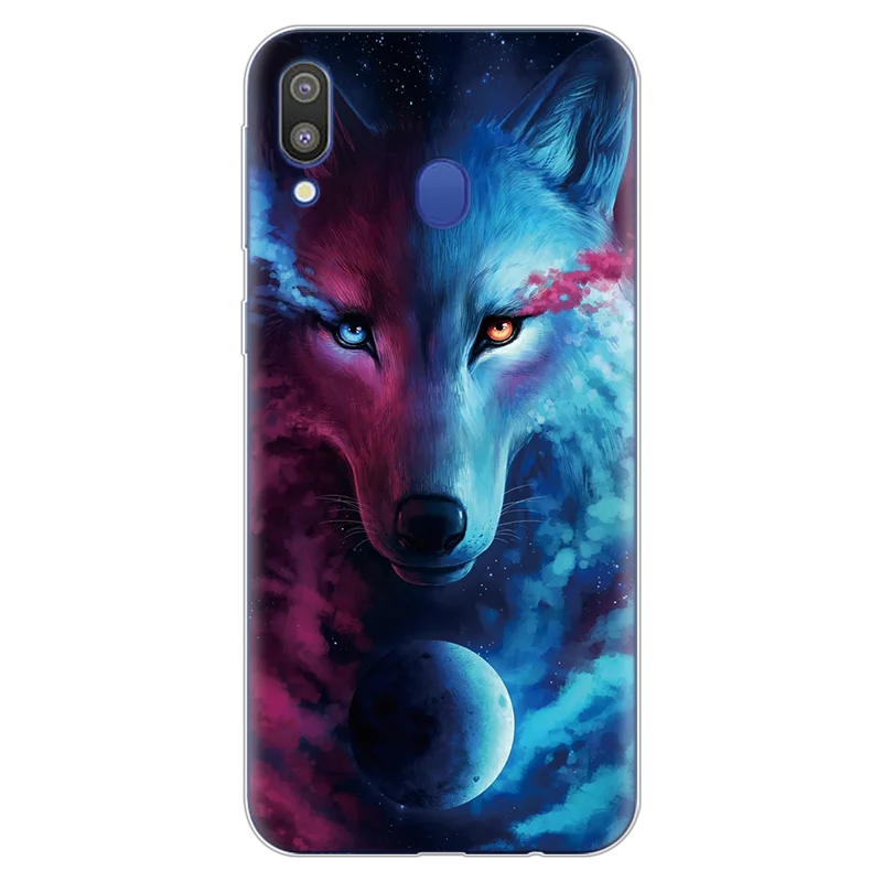 Волк чехол из термопластичного полиуретана для samsung Galaxy A10 A30 A50 M20 M10 M30 Note 8 9 4 5 A5 A6 A7 A8 A9 S8 S9 S10 плюс чехол Чехол