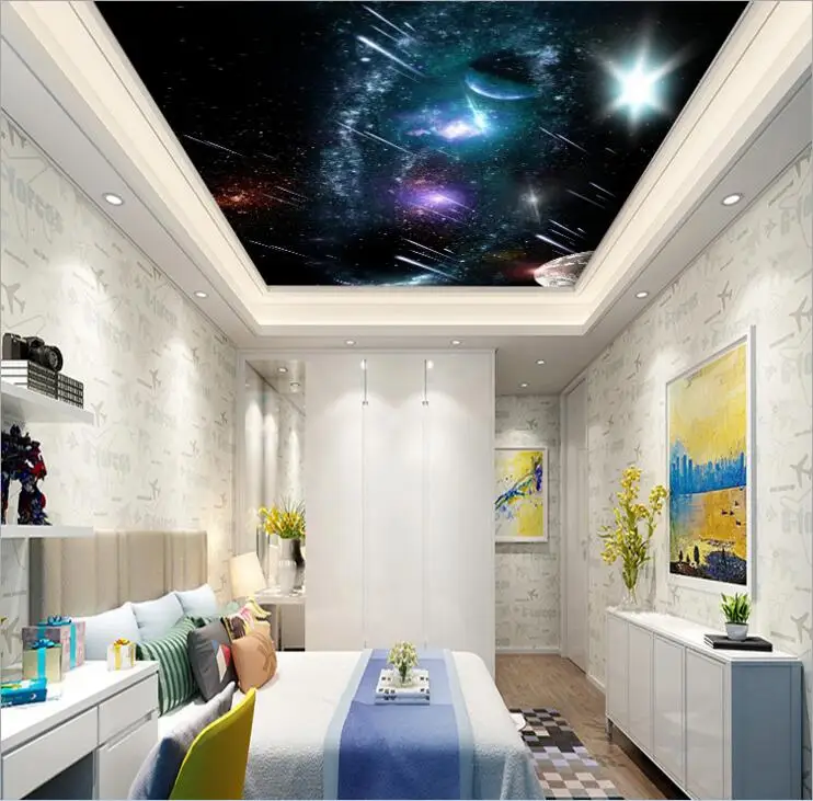 Настенные 3D обои на заказ украшение для дома объемные фрески потолок фотообои с