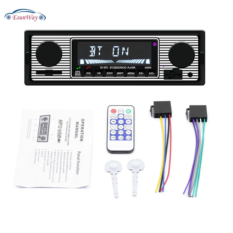 5513 1 Din аудио стерео USB FM радио MP3-плеер автомобильный Bluetooth динамик кардридер