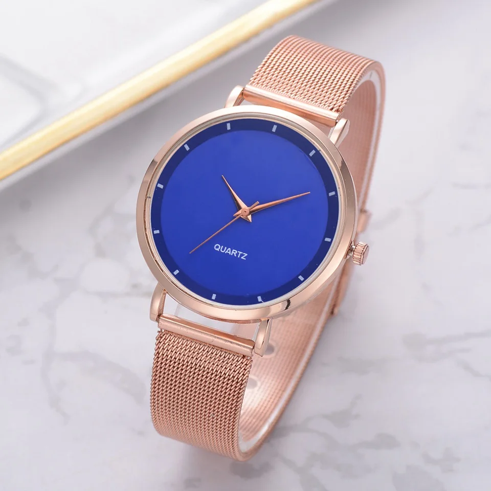 Минималистичный Стиль Розовое золото часы женские роскошные для женщин relogio feminino