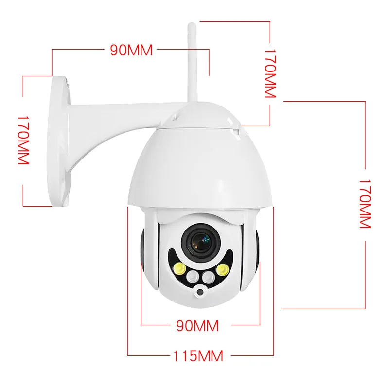 1080P Скорость купол на открытом воздухе Wi Fi Беспроводной панорамная Регулируемая