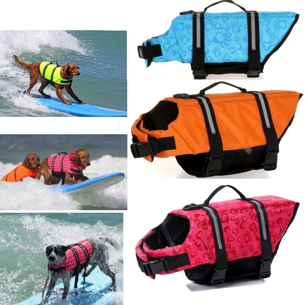 Pet Dog Life Vest Summer Printed Pet Life Jacket Dog Safety Clothes Dogs Swimwear Pets Safety Swimming Suit Chaleco Salvavidas