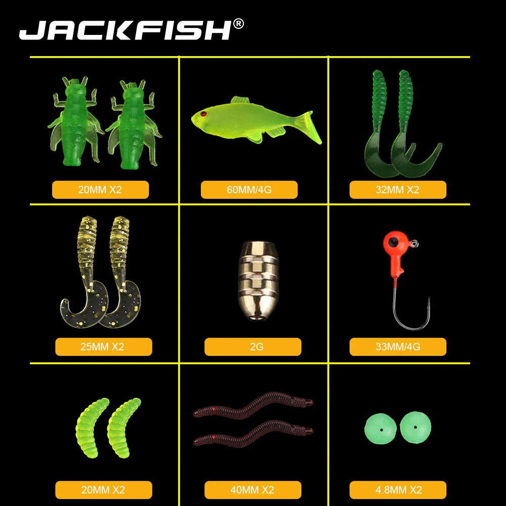 Джекфиш 23 шт. Рыболовная Приманка Minnow Поппер ложка Jig Head Крючки рыболовные