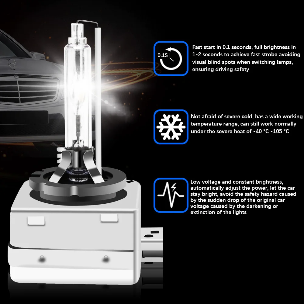2 шт. Ксеноновые D1S D2S D2R D3S HID лампы 4300k 5000k 6000k 8000k HID ксенон головной светильник 12V 35W авто лампа светильник D1 D2 D3 налобный фонарь