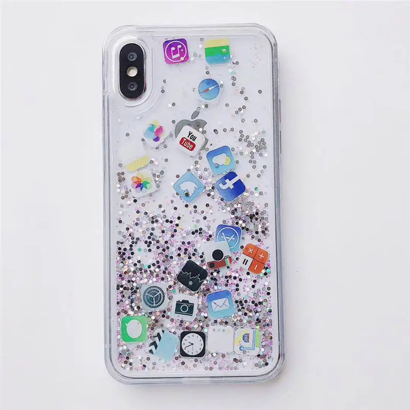 Новый жидкий зыбучий песок для Iphone 66S 6P 78 78plus Xxs Xr Xsmax модная Любовь Все включено