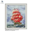 Модели Парусников, напечатанные на ткани, DMC 14CT 11CT, наборы для вышивки крестом, рукоделия, комплекты для вышивки, домашний декор