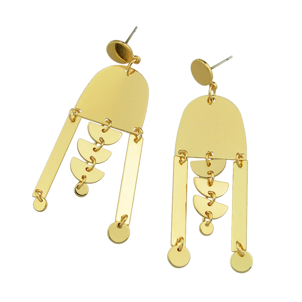 Joywish панк рок Стиль большой Серьги Jewelry цвета: золотистый серебристый Цвет с