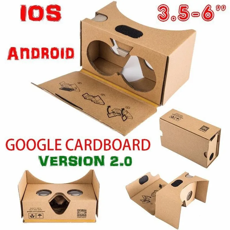 Оптовые очки Google Cardboard версии 2 0 VR BOX версия 3D виртуальной реальности | Электроника
