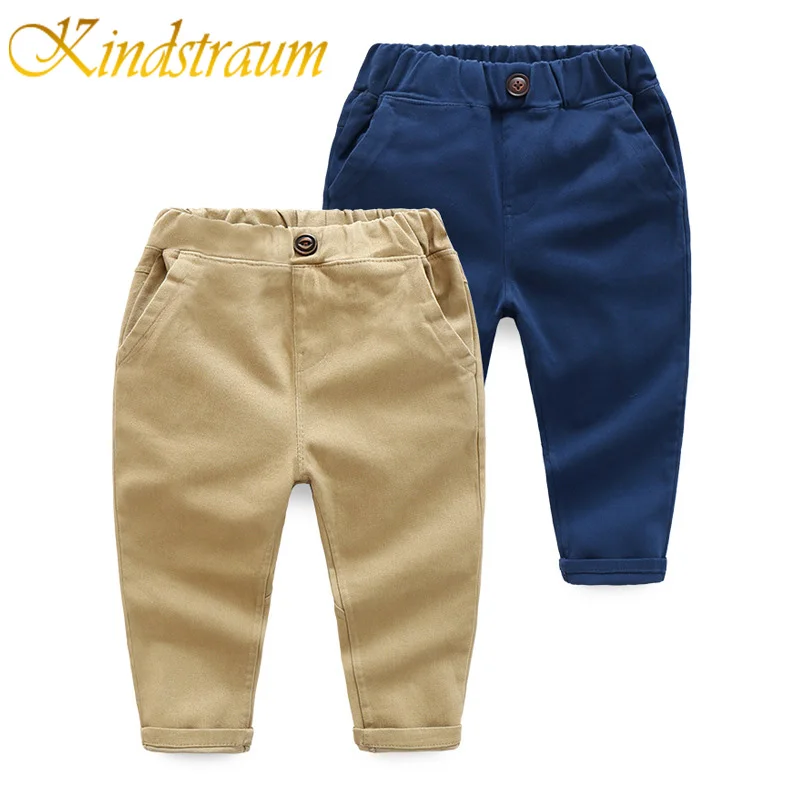Новые детские повседневные брюки Kindstraum для мальчиков модные хлопковые базовые