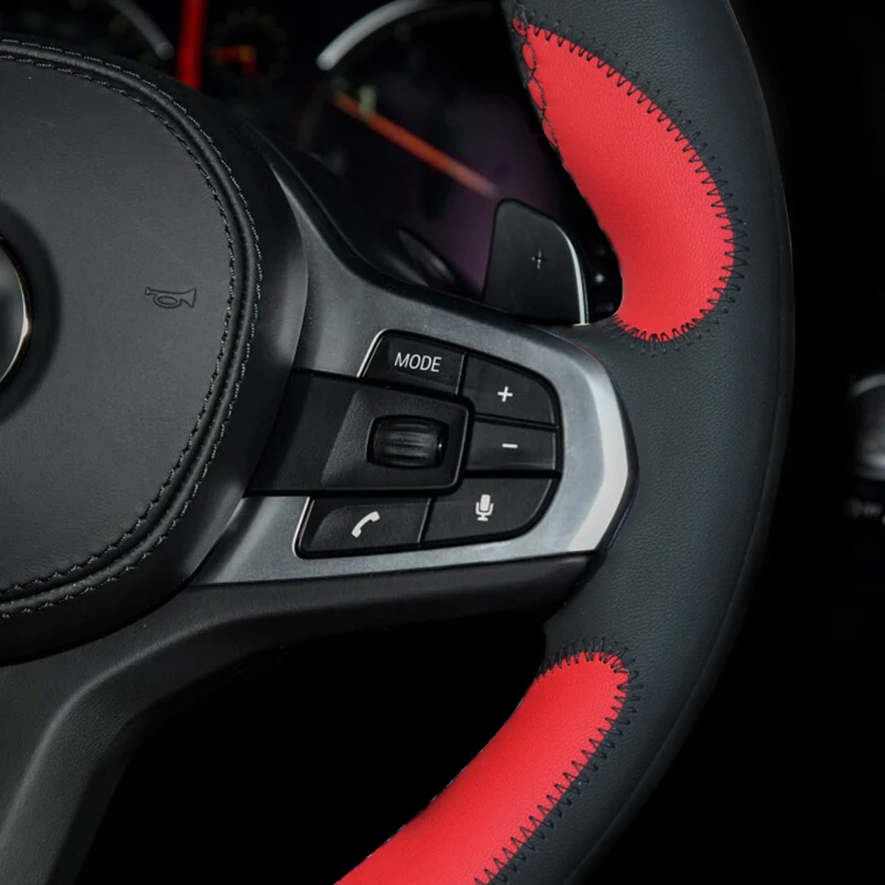 

Hand Sew Leather Car Steering Wheel Cover for BMW G30 525i 530i 530d M550i M550d 2017 2018 G32 630i 640i M