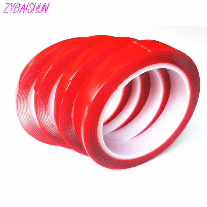 Красная Двухсторонняя клейкая лента 3 м высокопрочная акриловая гелевая