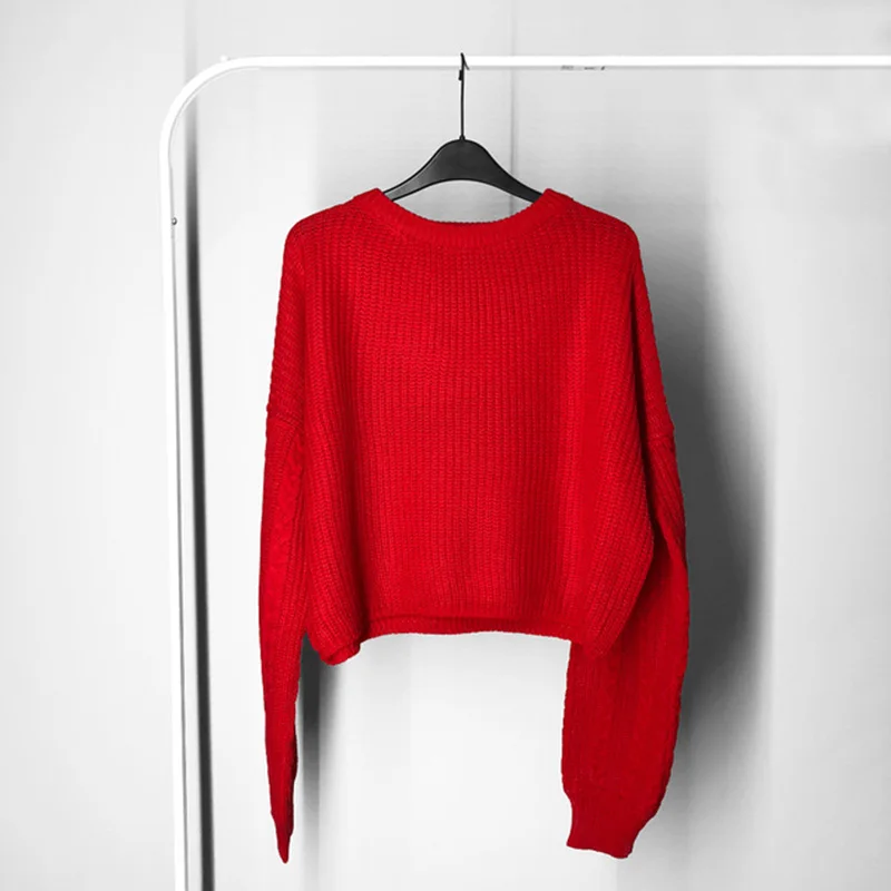 WIXRA Women Sweaters And Pullovers Knitted Female O Neck Knitwear Long Sleeve Ribbed Sweater Jumper Tops AW097 | Женская одежда