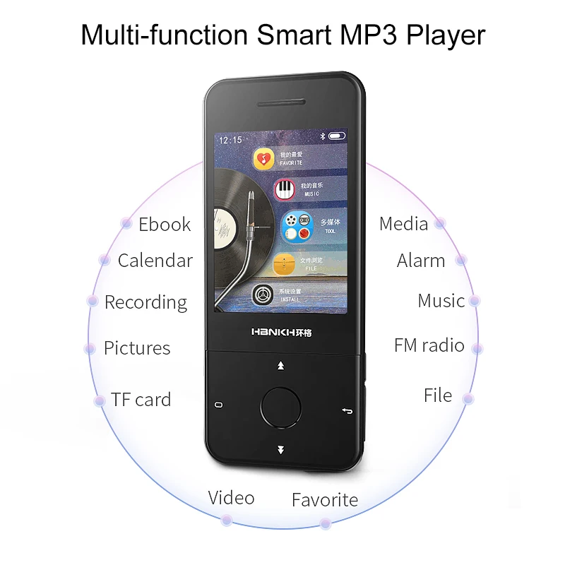 Mp3 плеер HBNKH с сенсорным экраном 2 4 дюйма Портативный Hi Fi радиоприемник функцией