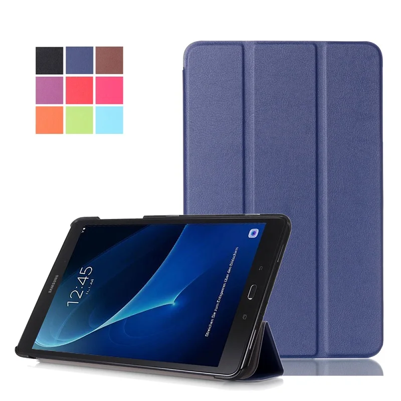Ультратонкий 3 папка Folio smart Stand PU кожаный чехол для Samsung Galaxy Tab A 10 1 2016 T580 T585