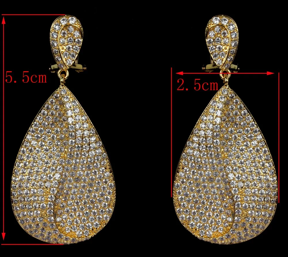 New White Color Wedding earrings Setting wiht Cubic Zirconia Stone Fashion Drop Earrings Free Shipping | Украшения и аксессуары