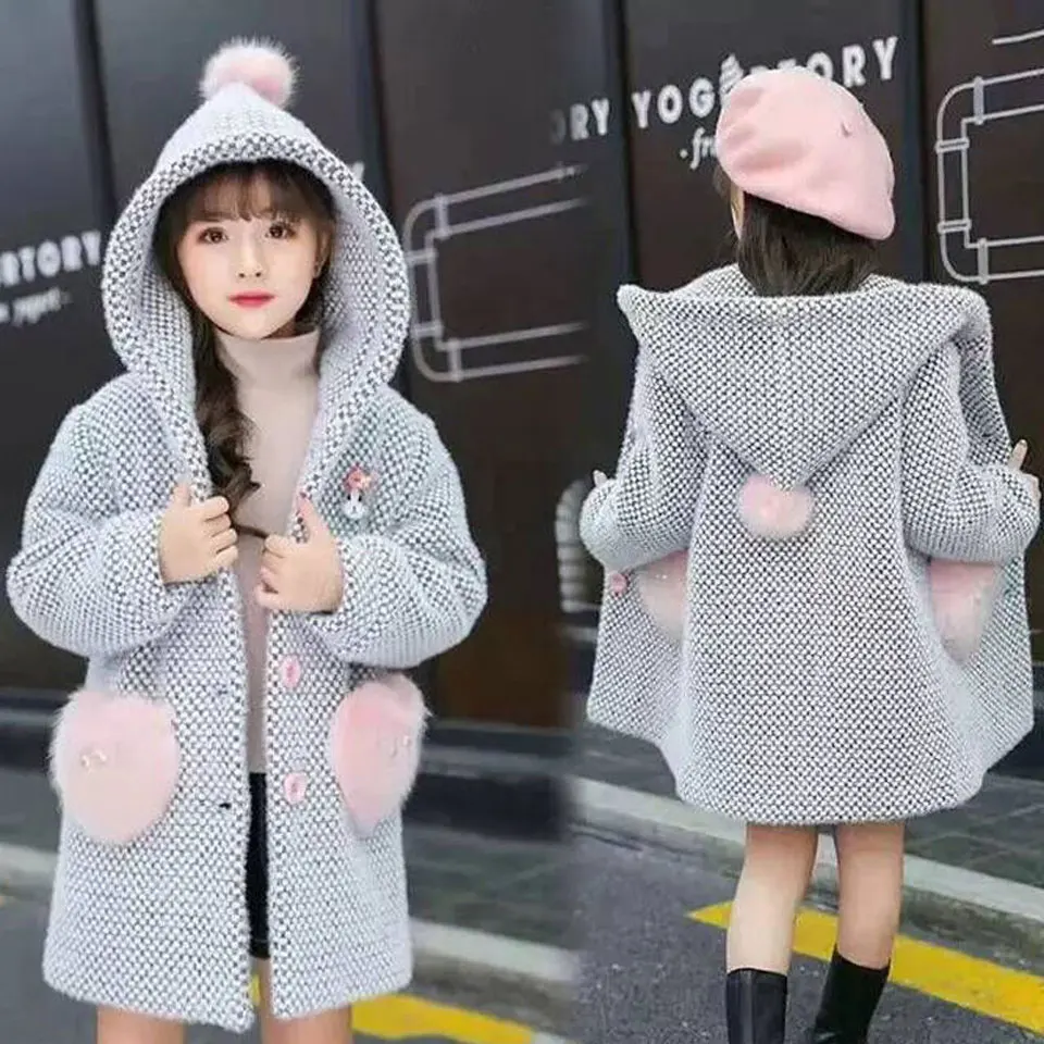 Купи 2019 Winter Girls Coats Long Sleeve Cotton Jackets For Girls Outerwear Children Girls Clothes Kids Coats Clothing 90CM-170CM за 1,630 рублей в магазине AliExpress