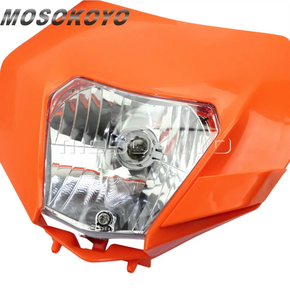 Оранжевый супермото Enduro двойной спортивный головной светильник 12V 35W для SMR EXC SX