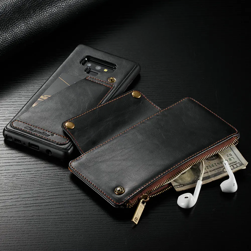 Wallet case Luxury Leather Magnetic Phone For Samsung Galaxy Note 9 Business Card Bag Soft PU Back Cover | Мобильные телефоны и