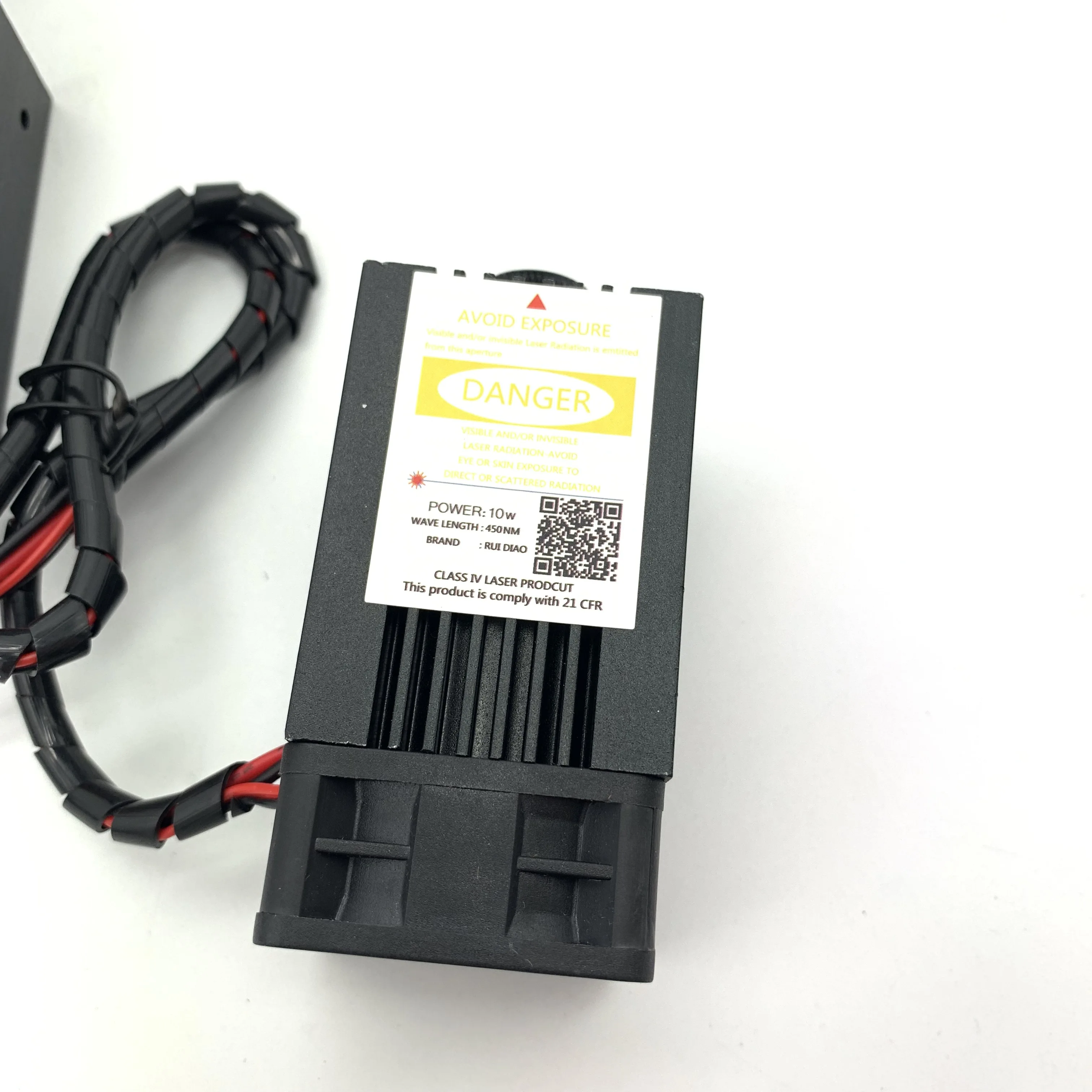 Синий лазерный модуль 450nm 10000mW 12V высокой мощности TTL регулируемый фокус DIY