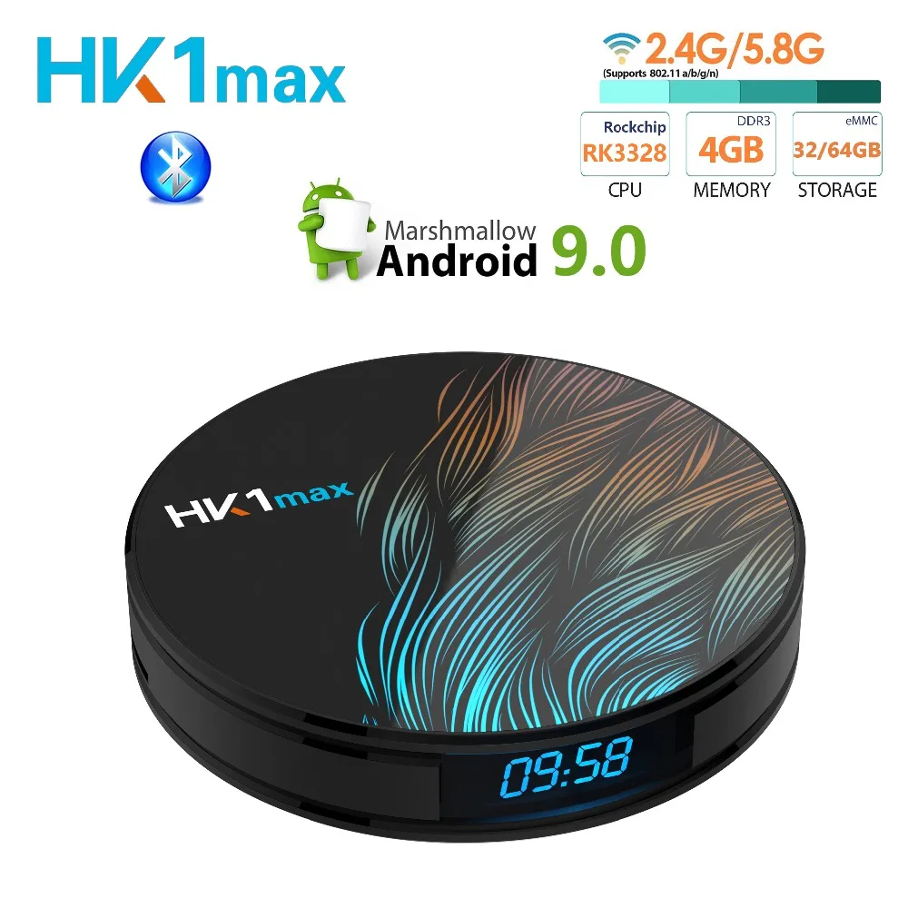 Приставка Смарт-ТВ HK1 MAX Android 9 0 4 + 64/128 ГБ 2 4G Wi-Fi Bluetooth | Электроника