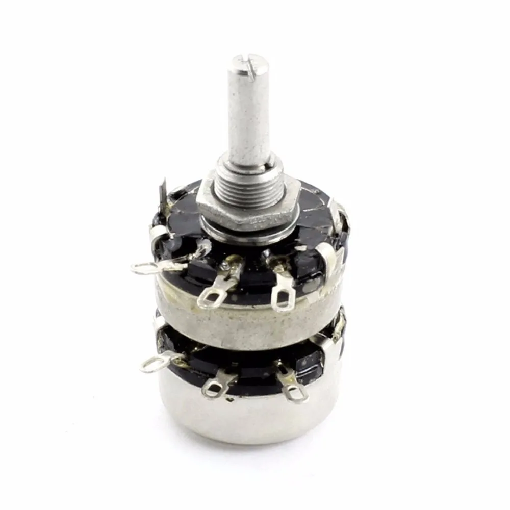 WTH118 100K 6 мм Dia Slot End Round Shaft потенциометр из углеродной пленки 2 Вт 10K 47K Ом|ohm|ohm potentiometer