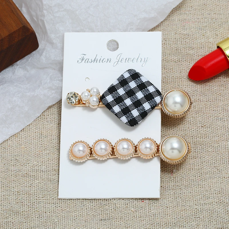 2 шт./компл. корейский модный дизайн золотые металлические заколки для волос