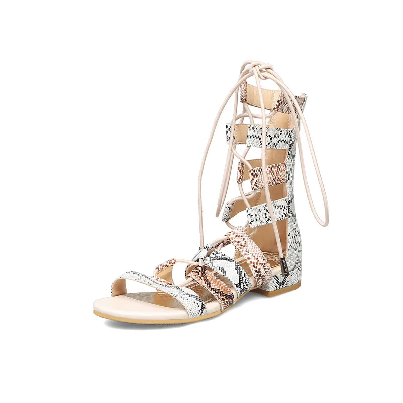 Женские босоножки-гладиаторы YMECHIC в европейском стиле на низком массивном