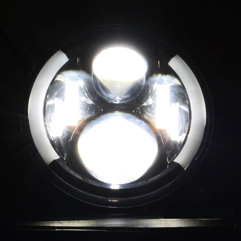 7 дюймов H4 светодиодные фары led водонепроницаемый герметичные направленного
