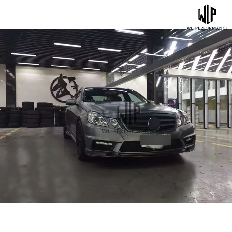 W212 FRP Неокрашенный автомобильный комплект кузова передний задний бампер боковые юбки для Mercedes-Benz W212 2010-2013