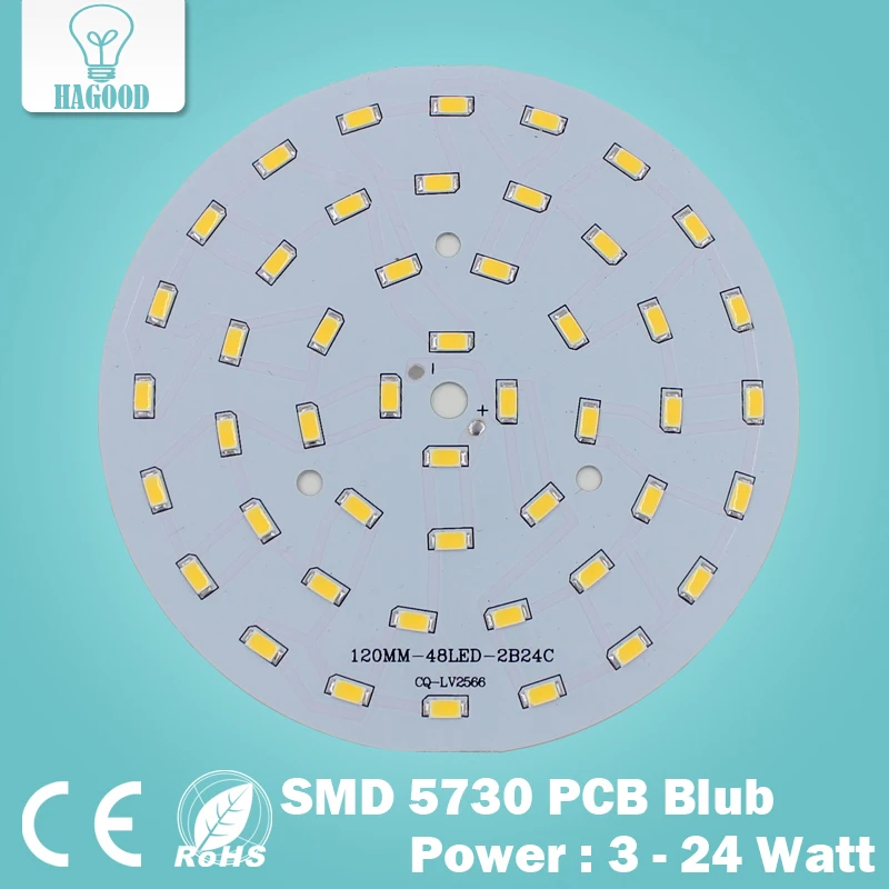 3 Вт-24 Вт 5730 яркость SMD световая Панель Светодиодная лампа панель для потолка PCB с Led
