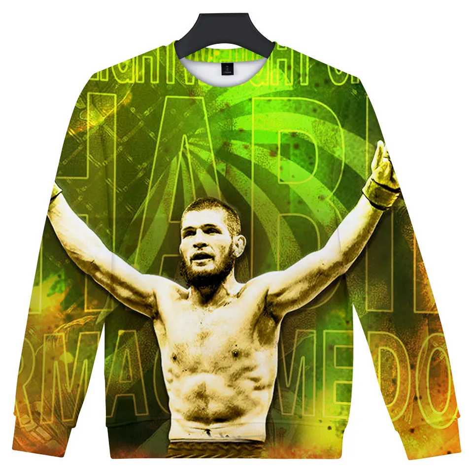 Супернова Хабиб нурмагомедов 3D Печатный теплый флисовый Забавный свитшот с