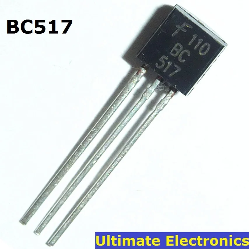 

100 шт BC517 NPN транзистор Дарлингтона 625mW 30V 500mA TO-92