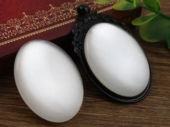 New Fashion 5pcs 30x40mm White Color Flat Back Resin Cabochons Cameo V5-30 | Украшения и аксессуары