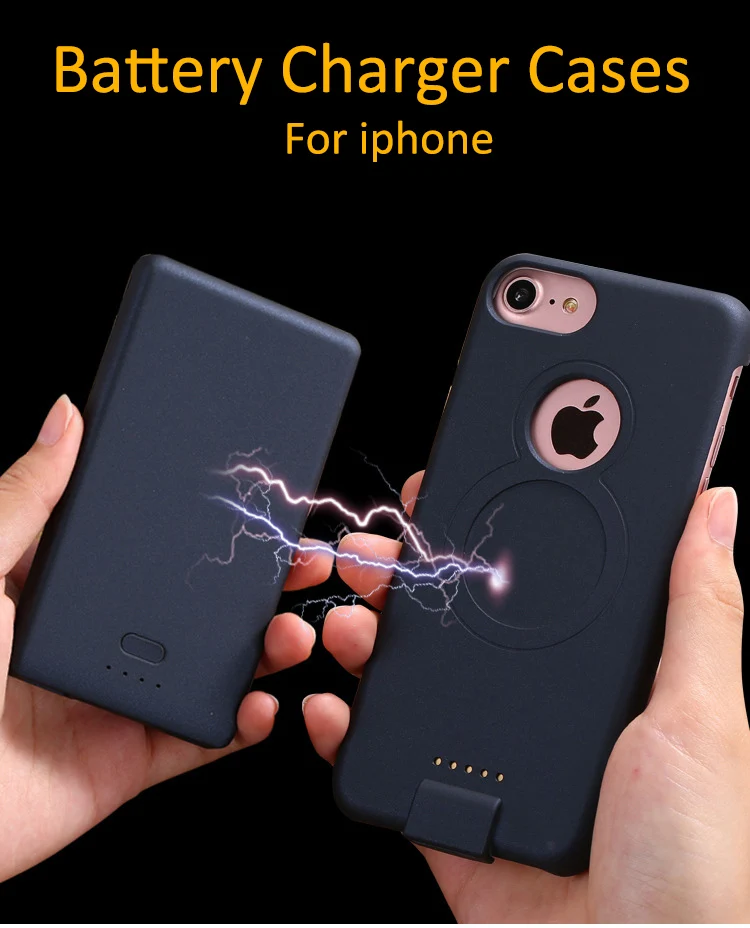Новый дизайн запасное магнитное Внешнее зарядное устройство чехол для iPhone 6/6s/7 plus